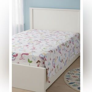 Pottery Barn Kids PBK Mermaid Print Full Size Flat Bedsheet